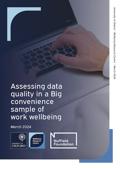 Assessing data quality in a Big convenience sample of work wellbeing