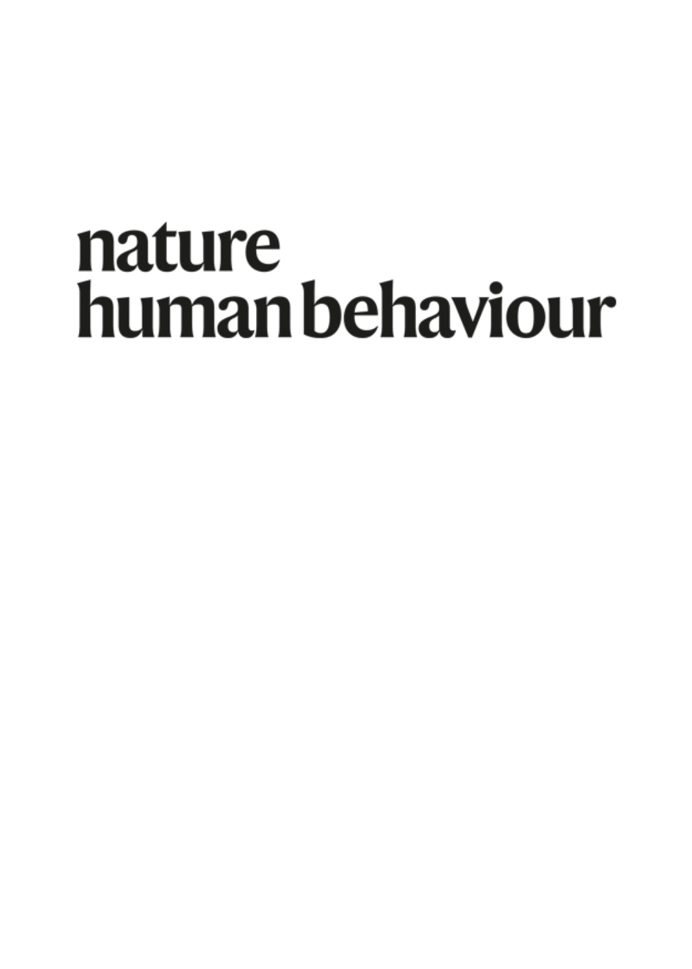 Nature Human Behaviour