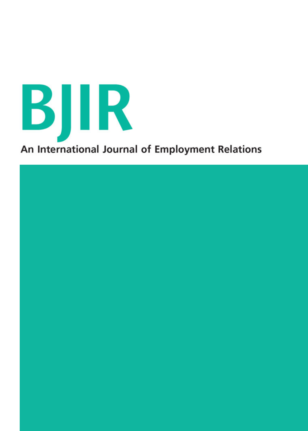 British Journal of Industrial Relations
